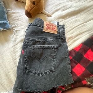 Black Levi 501 shorts